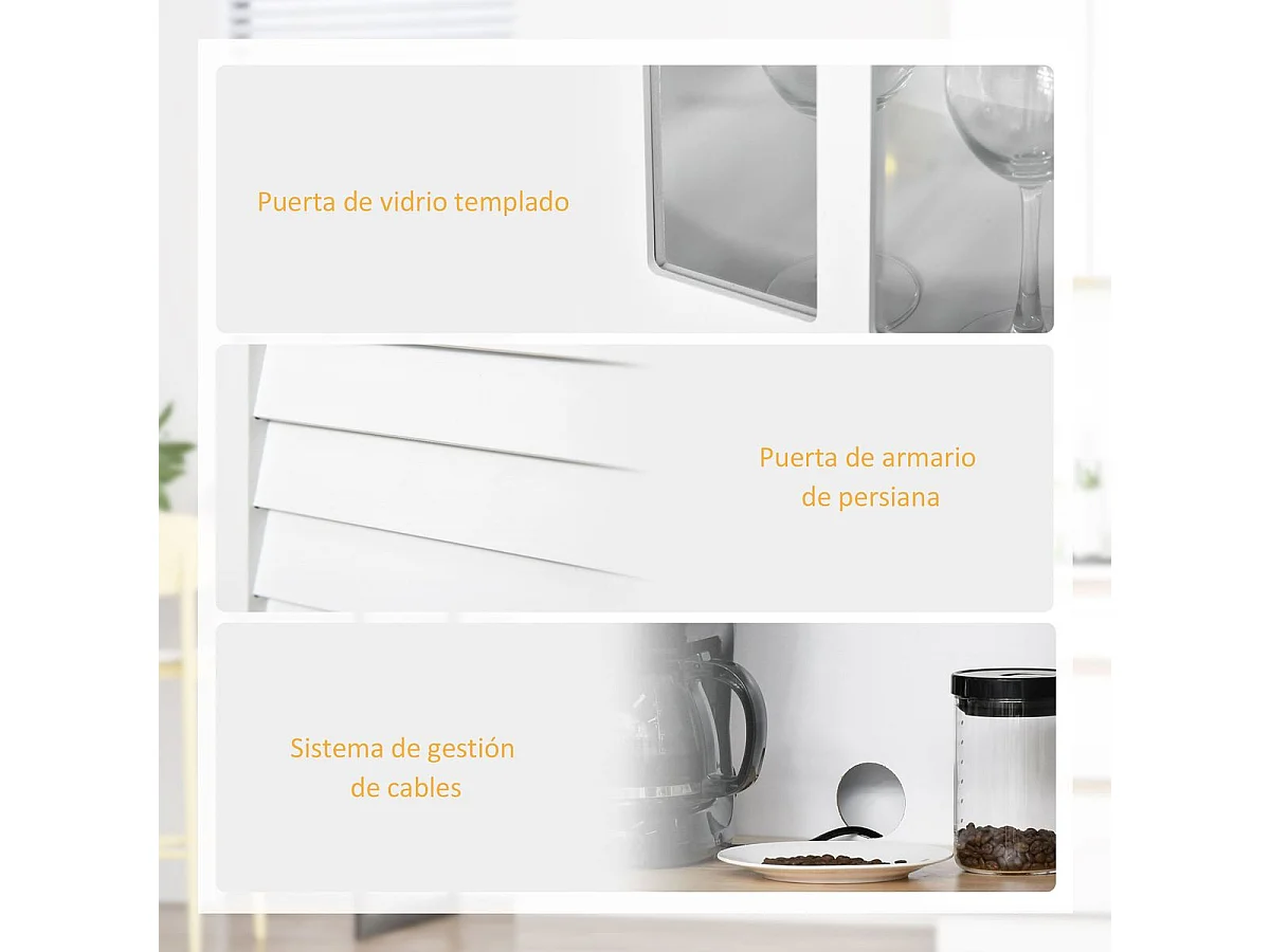 Mueble auxiliar de cocina blanco 68x39.5x170 cm HOMCOM