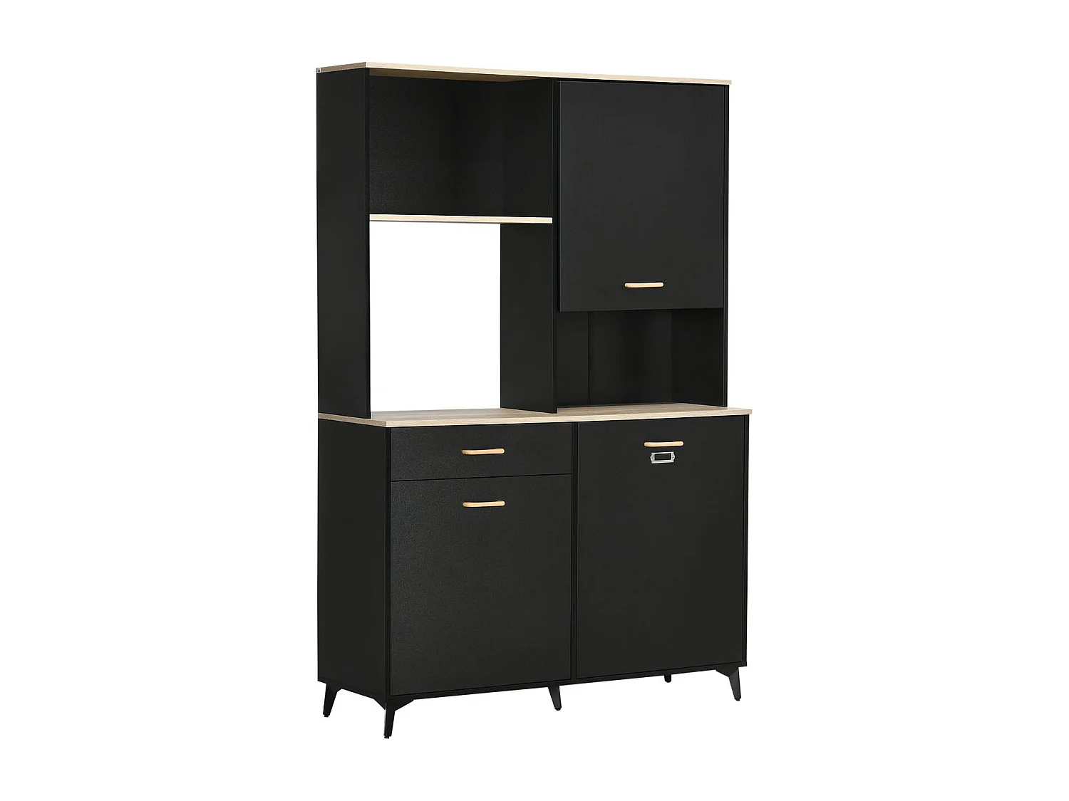 Alacena de cocina negro 119x41x180 cm HOMCOM