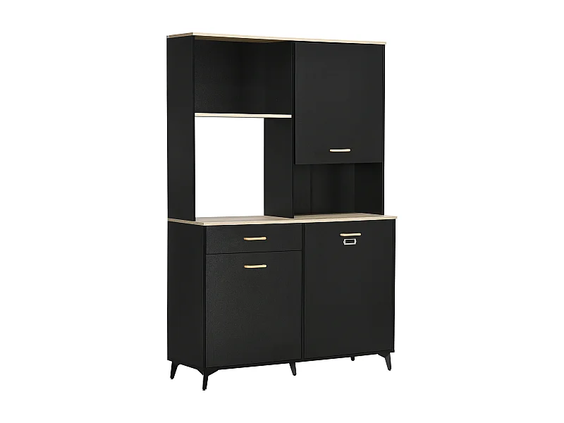 Alacena de cocina negro 119x41x180 cm HOMCOM