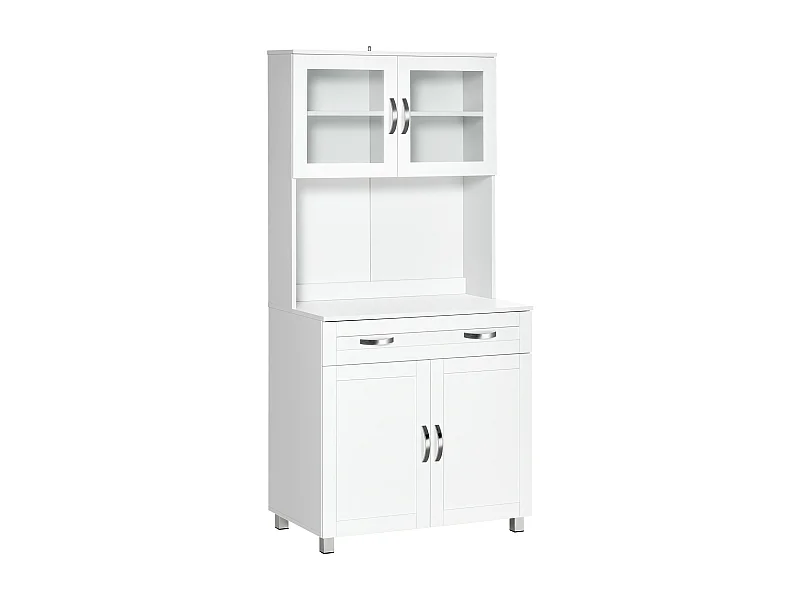 Armario buffet de cocina con aparador blanco 80x48x170 cm HOMCOM
