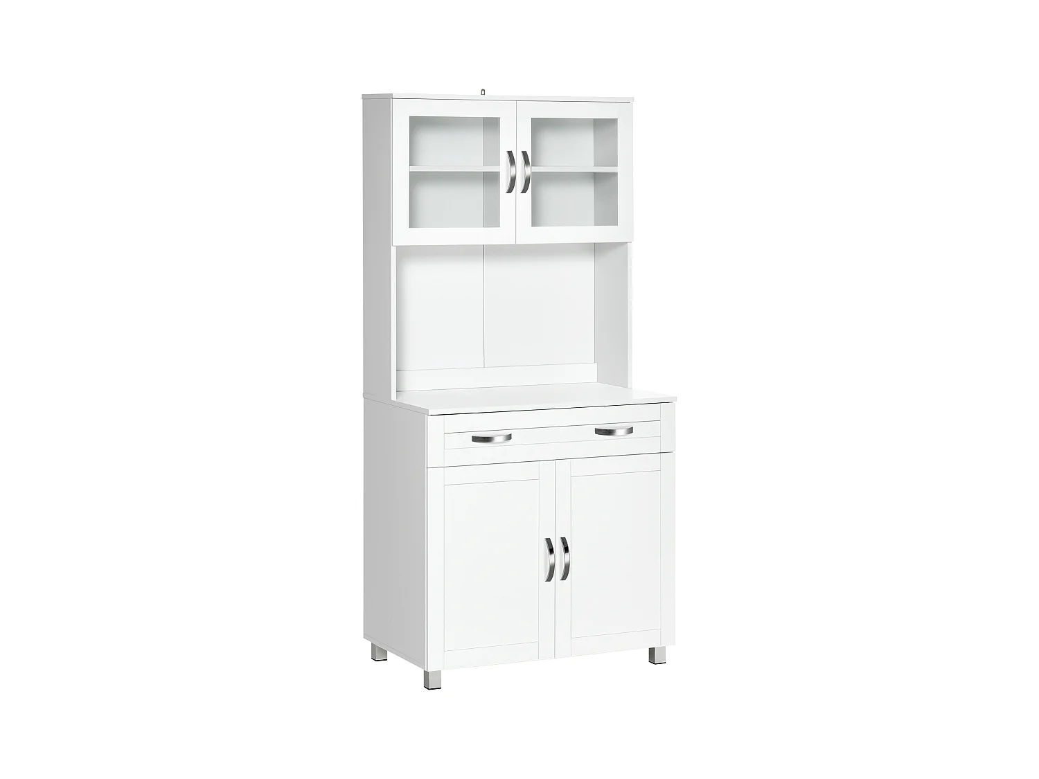 Armario buffet de cocina con aparador blanco 80x48x170 cm HOMCOM