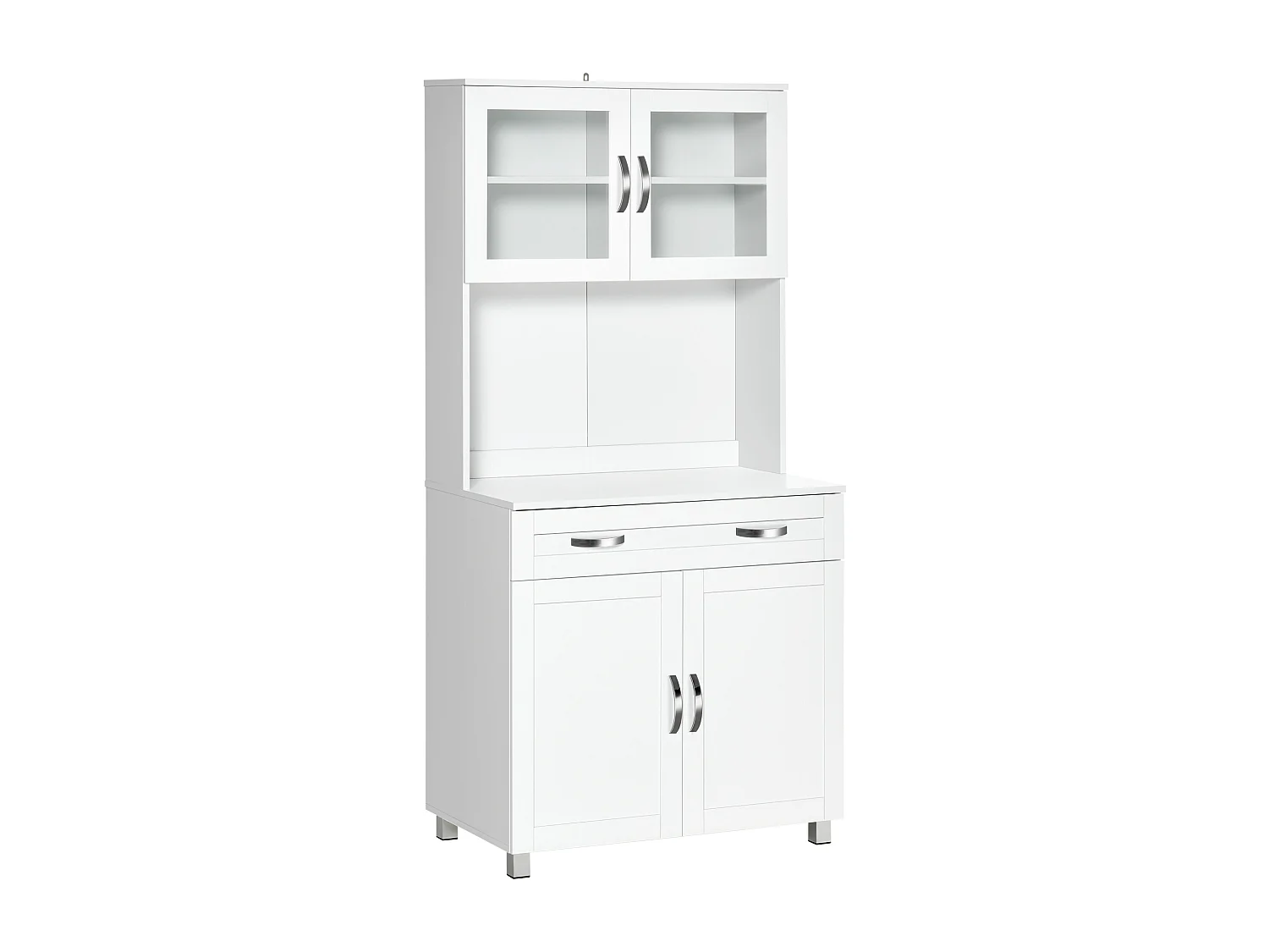 Armario buffet de cocina con aparador blanco 80x48x170 cm HOMCOM