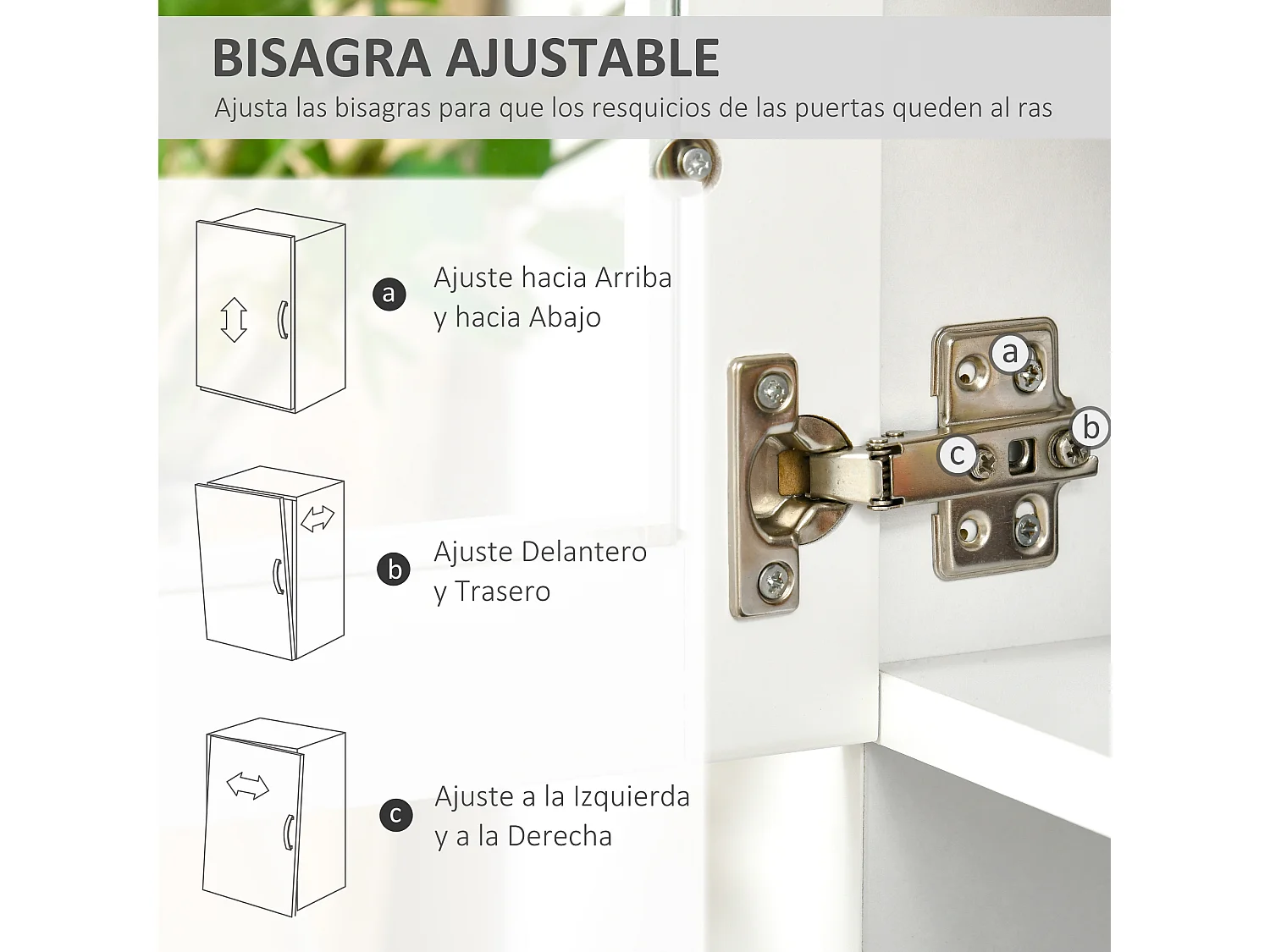 Armario buffet de cocina con aparador blanco 80x48x170 cm HOMCOM