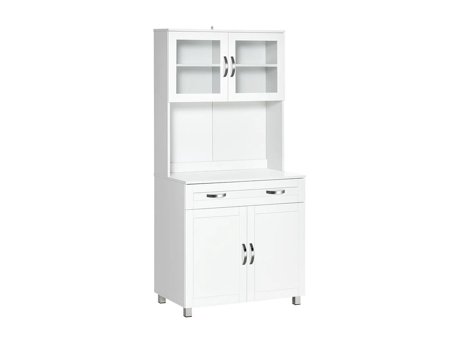 Armario buffet de cocina con aparador blanco 80x48x170 cm HOMCOM