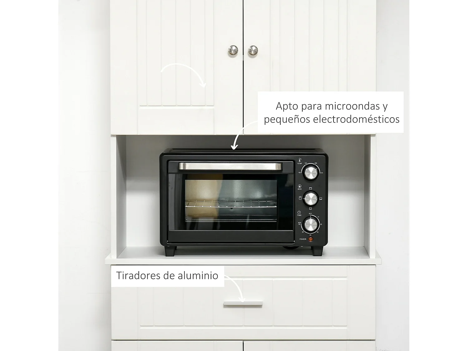 Alacena de cocina blanco 74.3x39.4x183 cm HOMCOM