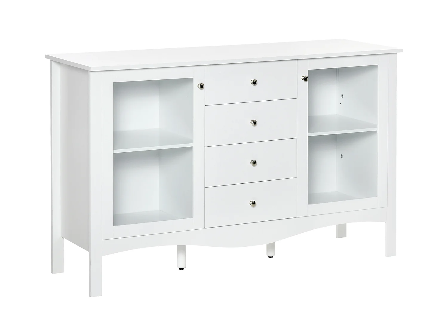 Aparador de cocina blanco 136x45x85 cm HOMCOM
