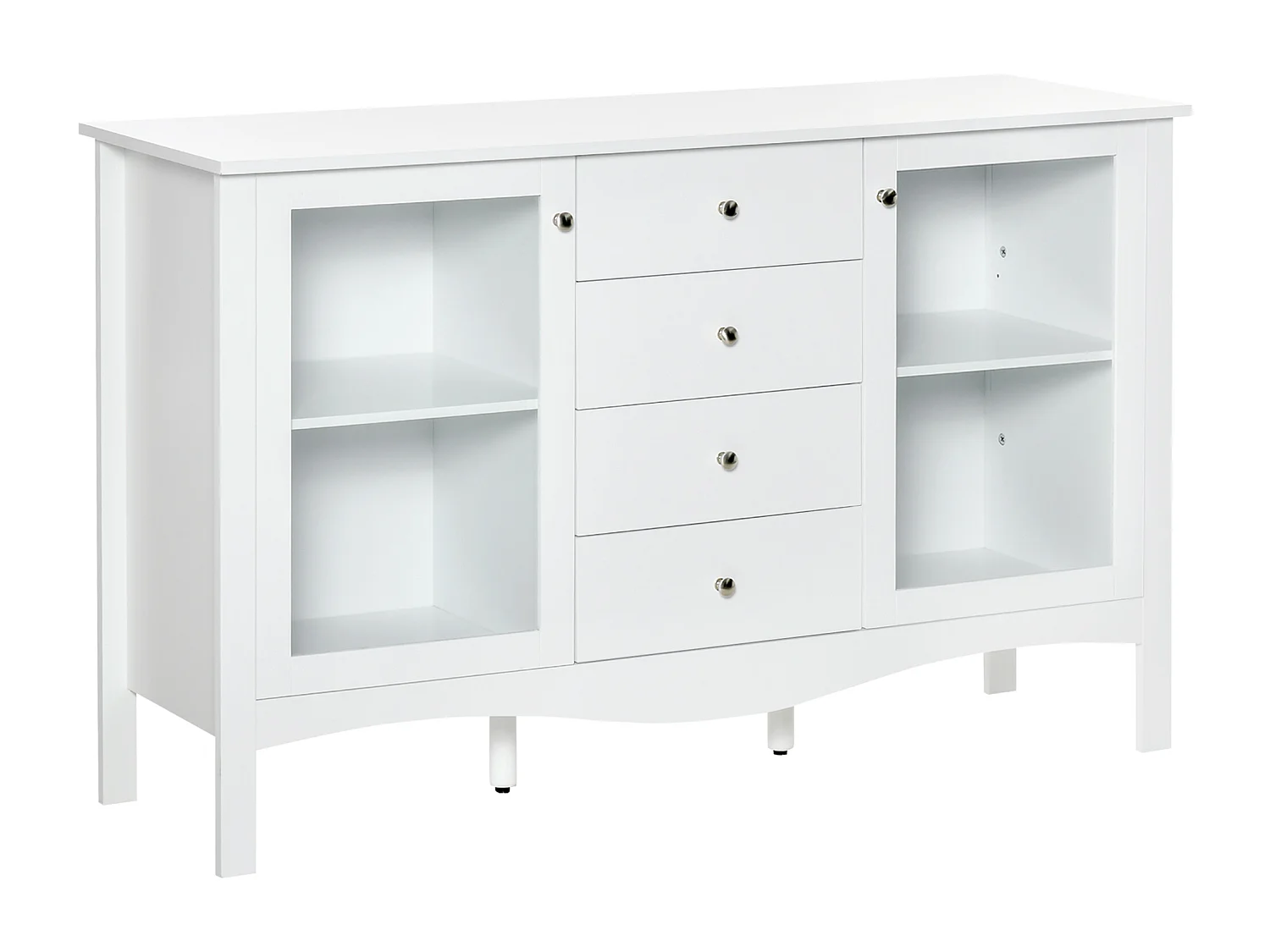 Aparador de cocina blanco 136x45x85 cm HOMCOM