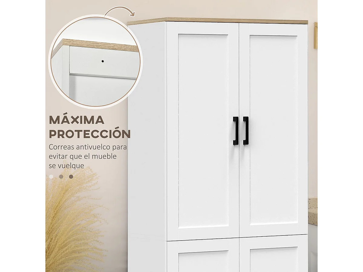 Alacena de cocina blanco 60x30x170.5 cm HOMCOM