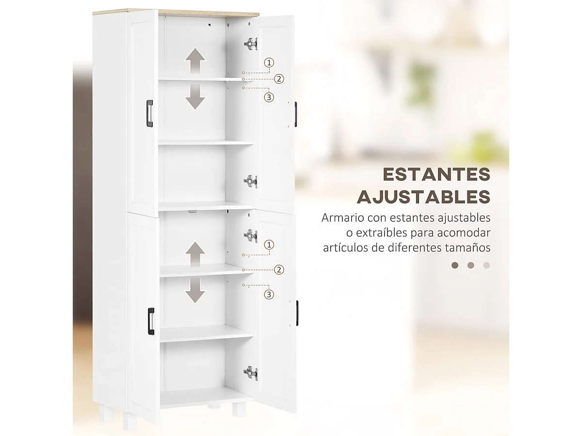 Alacena de cocina blanco 60x30x170.5 cm HOMCOM