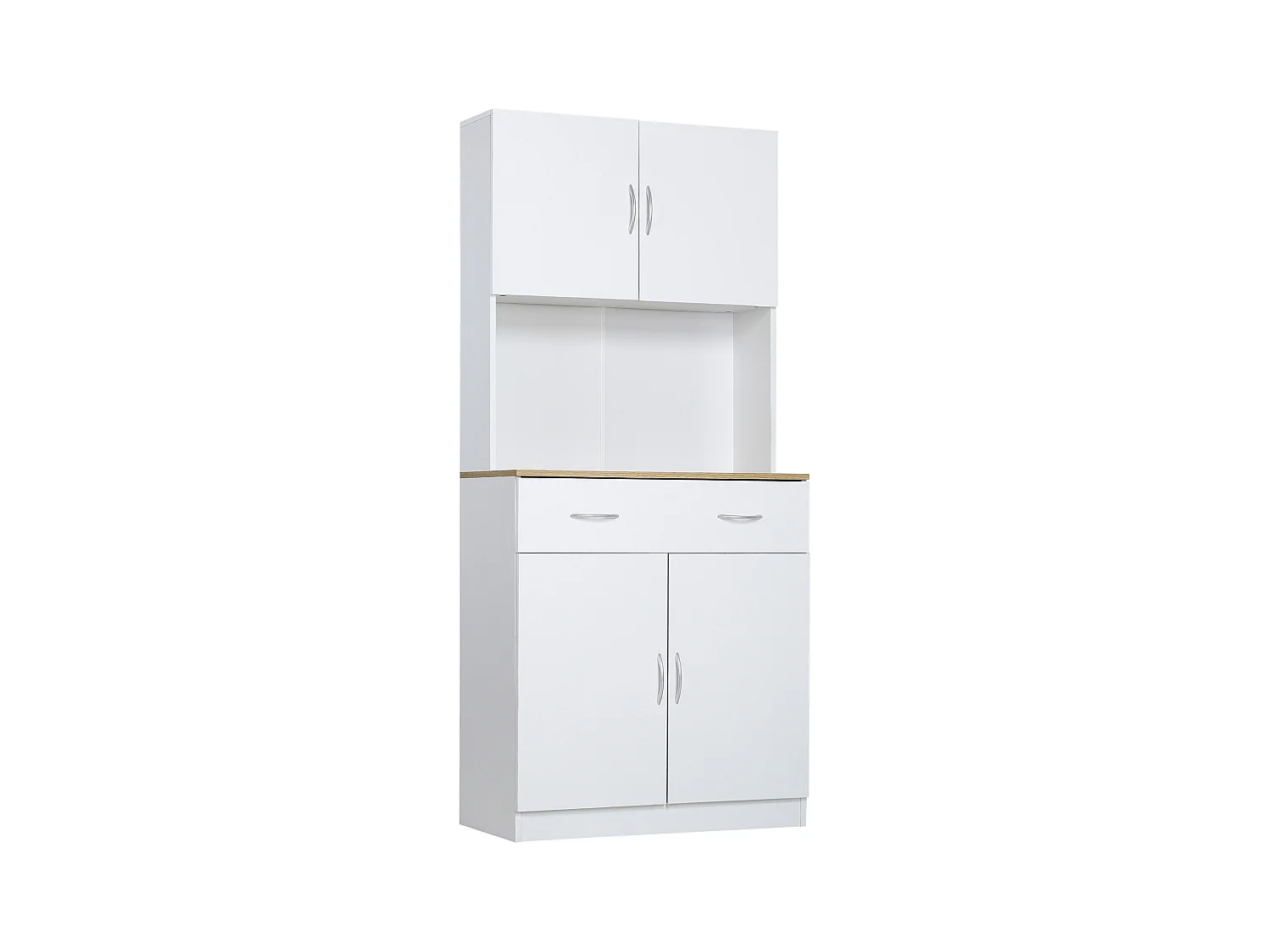 Armario alacena de cocina blanco 80x40x180 cm HOMCOM