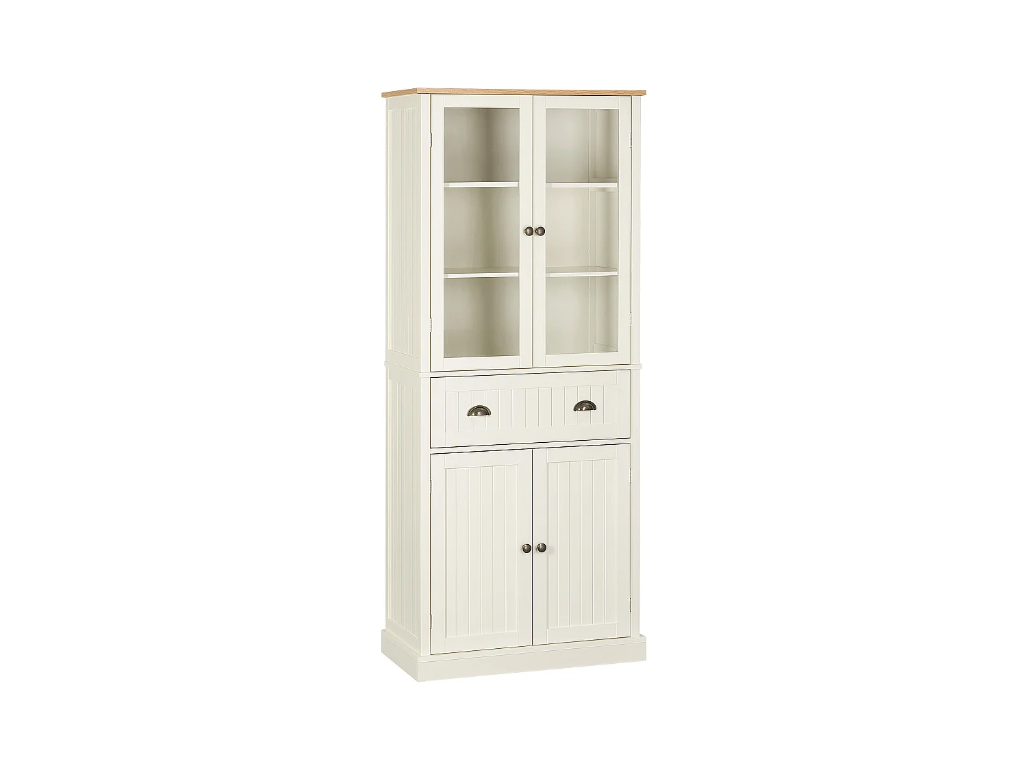 Alacena de cocina crema 76x40x182.5 cm HOMCOM