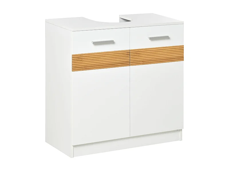 Mueble para debajo del lavabo blanco 60x30x60.5 cm kleankin