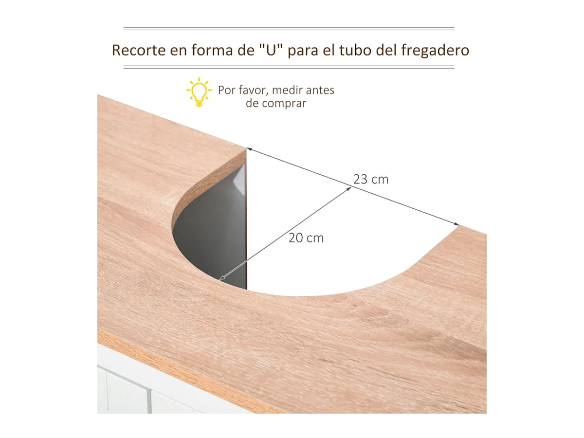 Armario de baño blanco 60x30x60 cm kleankin