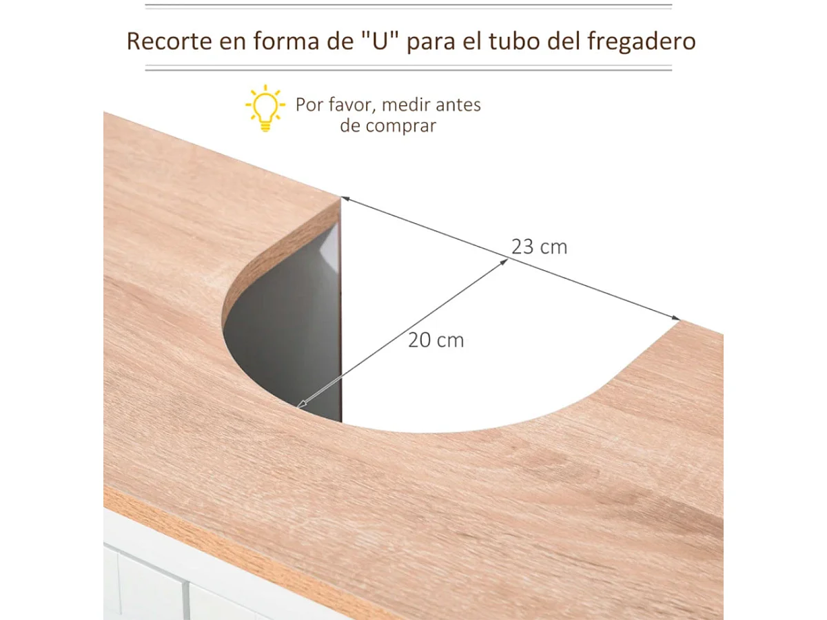 Armario de baño blanco 60x30x60 cm kleankin