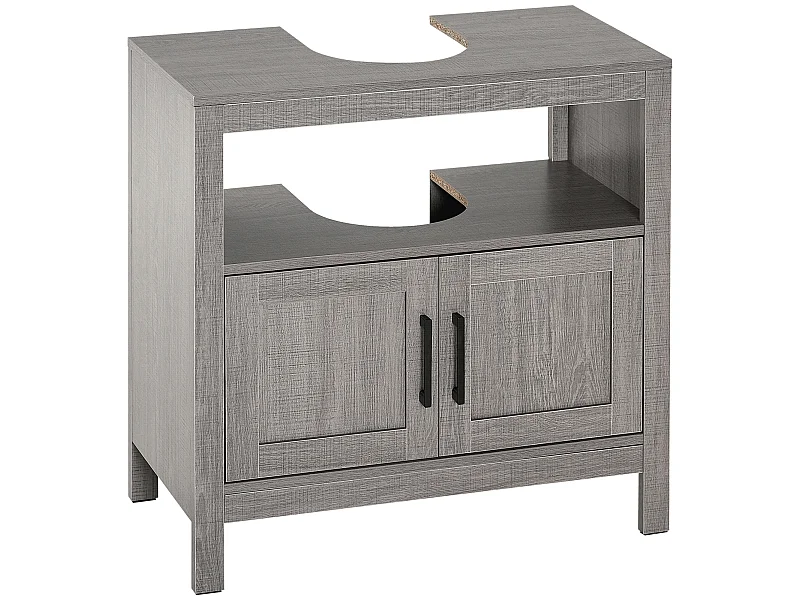 Armario de baño gris 60x30x60 cm kleankin