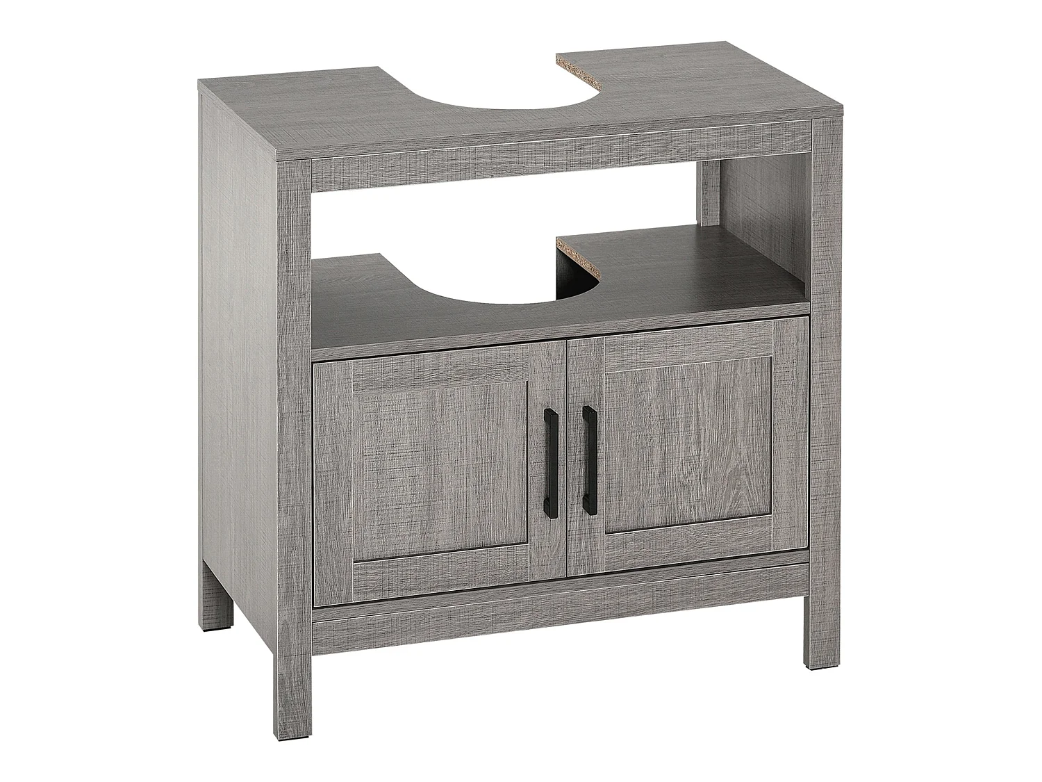 Armario de baño gris 60x30x60 cm kleankin