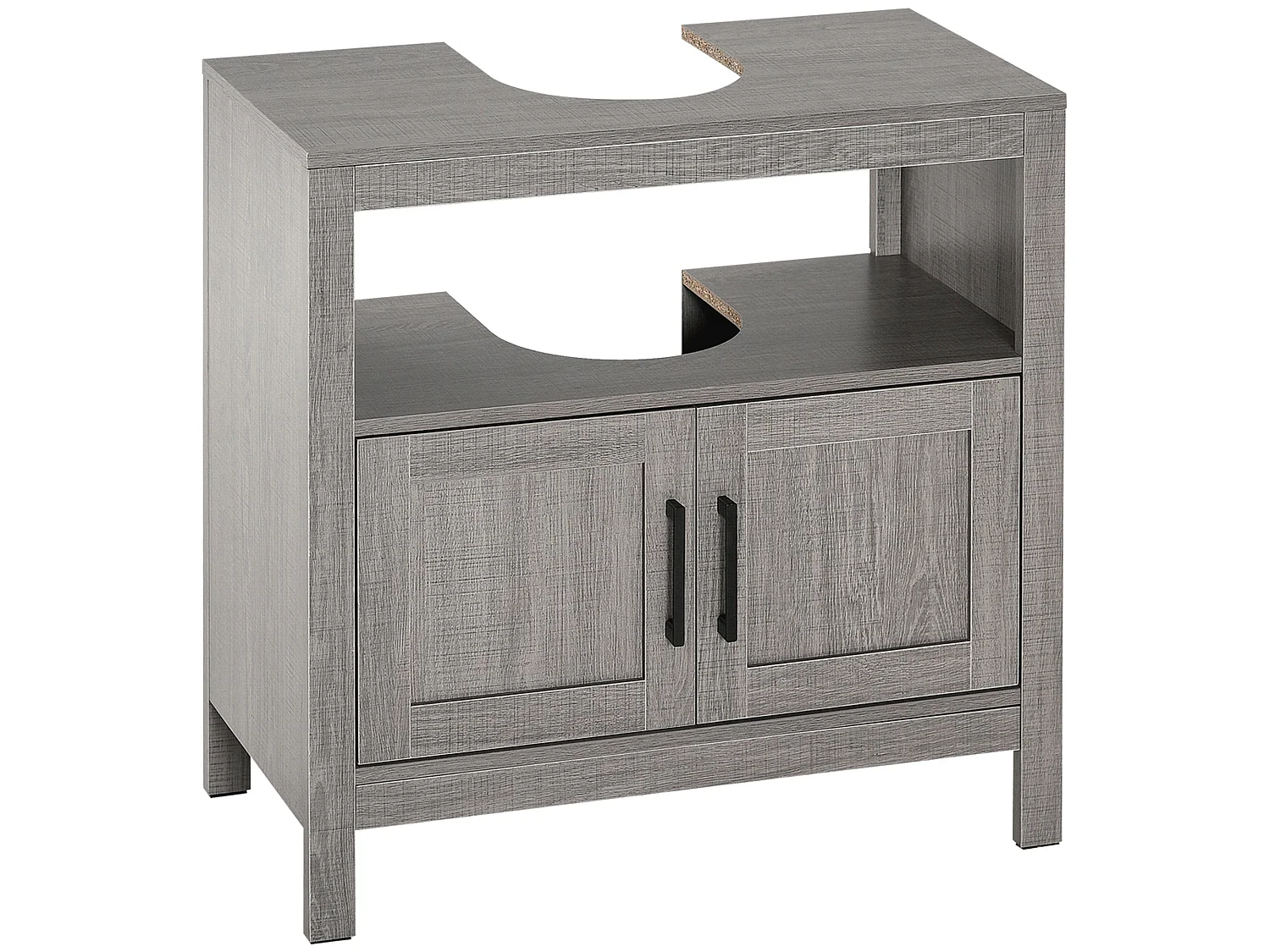 Armario de baño gris 60x30x60 cm kleankin