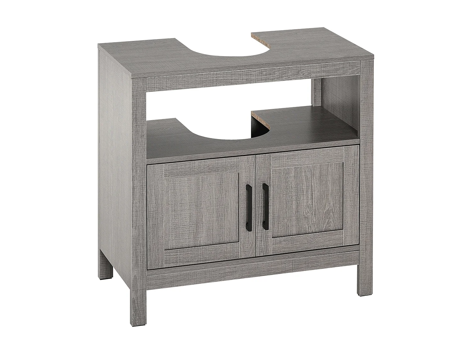 Armario de baño gris 60x30x60 cm kleankin