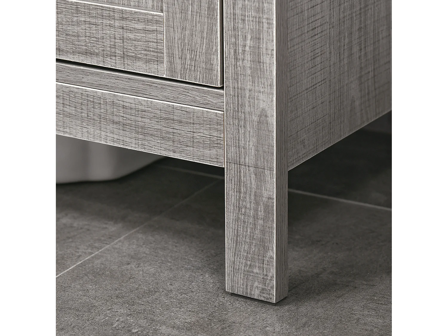 Armario de baño gris 60x30x60 cm kleankin