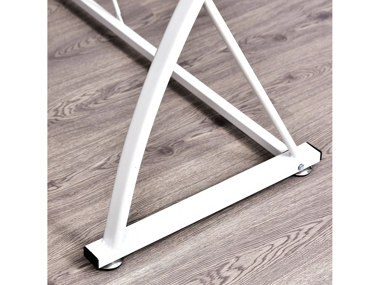 Mesa de ordenador roble natural y blanco 142x142x76 cm Vinsetto