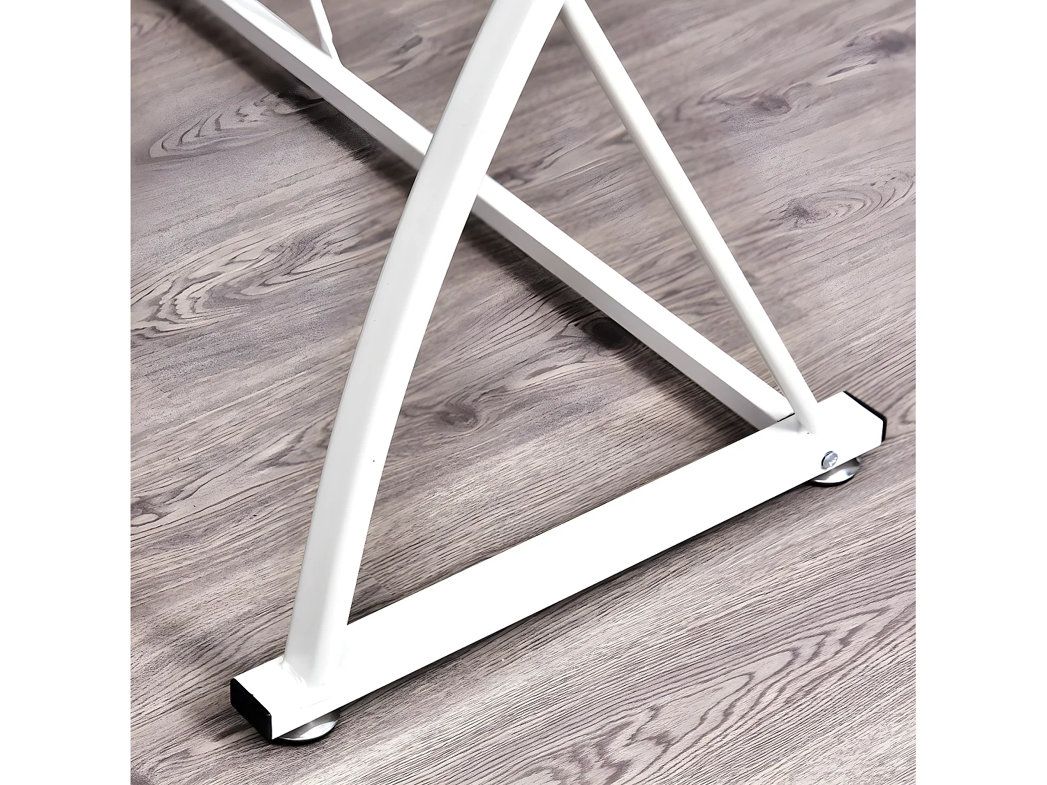 Mesa de ordenador roble natural y blanco 142x142x76 cm Vinsetto