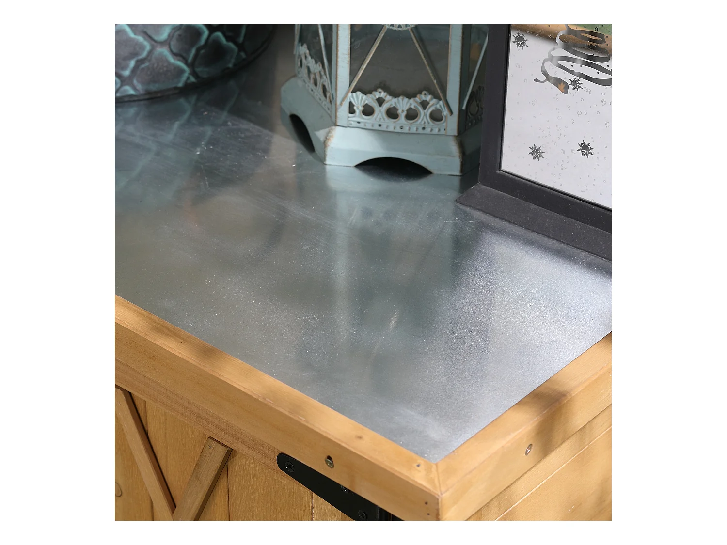 Armario de jardín madera natural 75x40x90 cm Outsunny