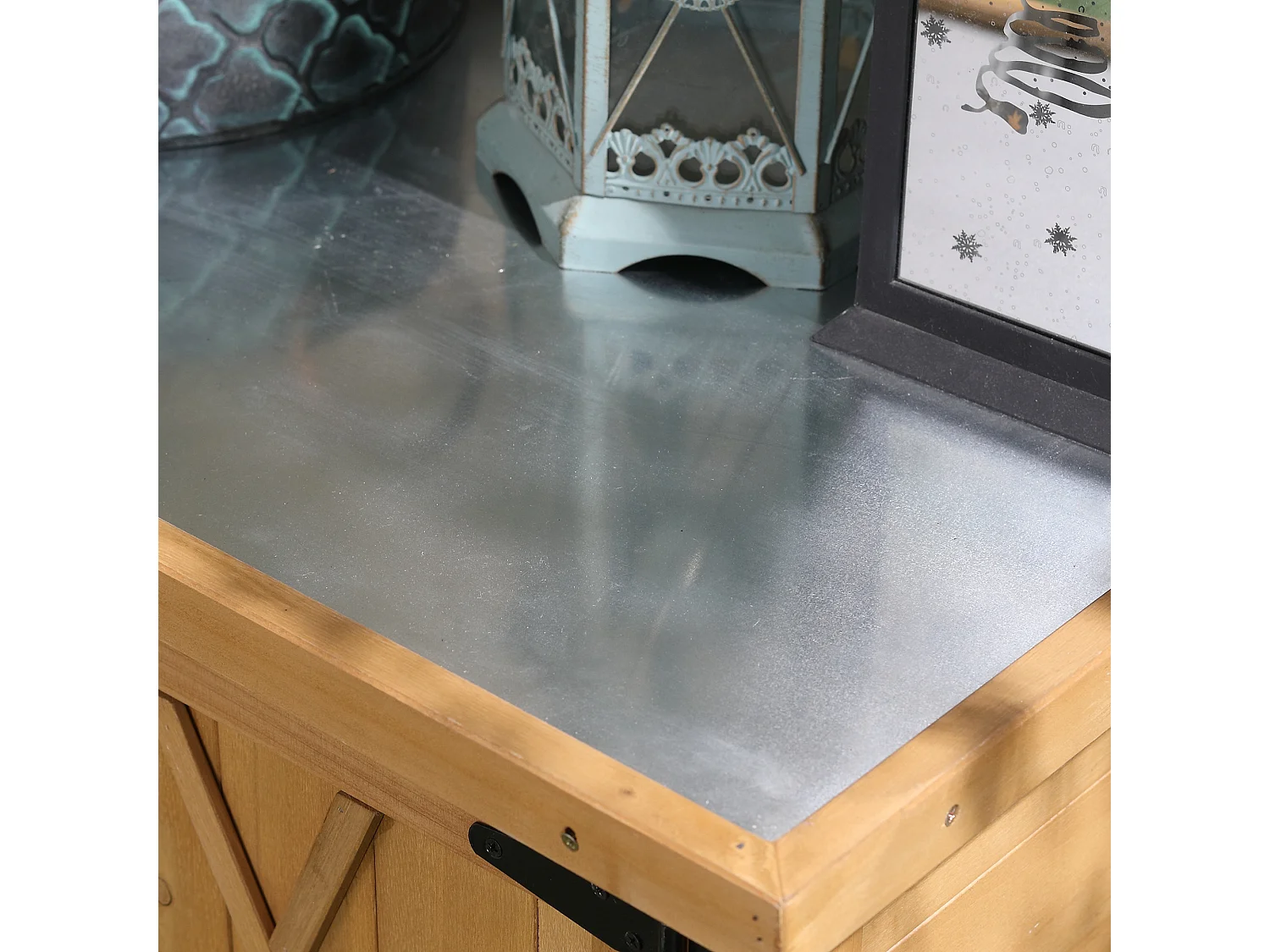 Armario de jardín madera natural 75x40x90 cm Outsunny