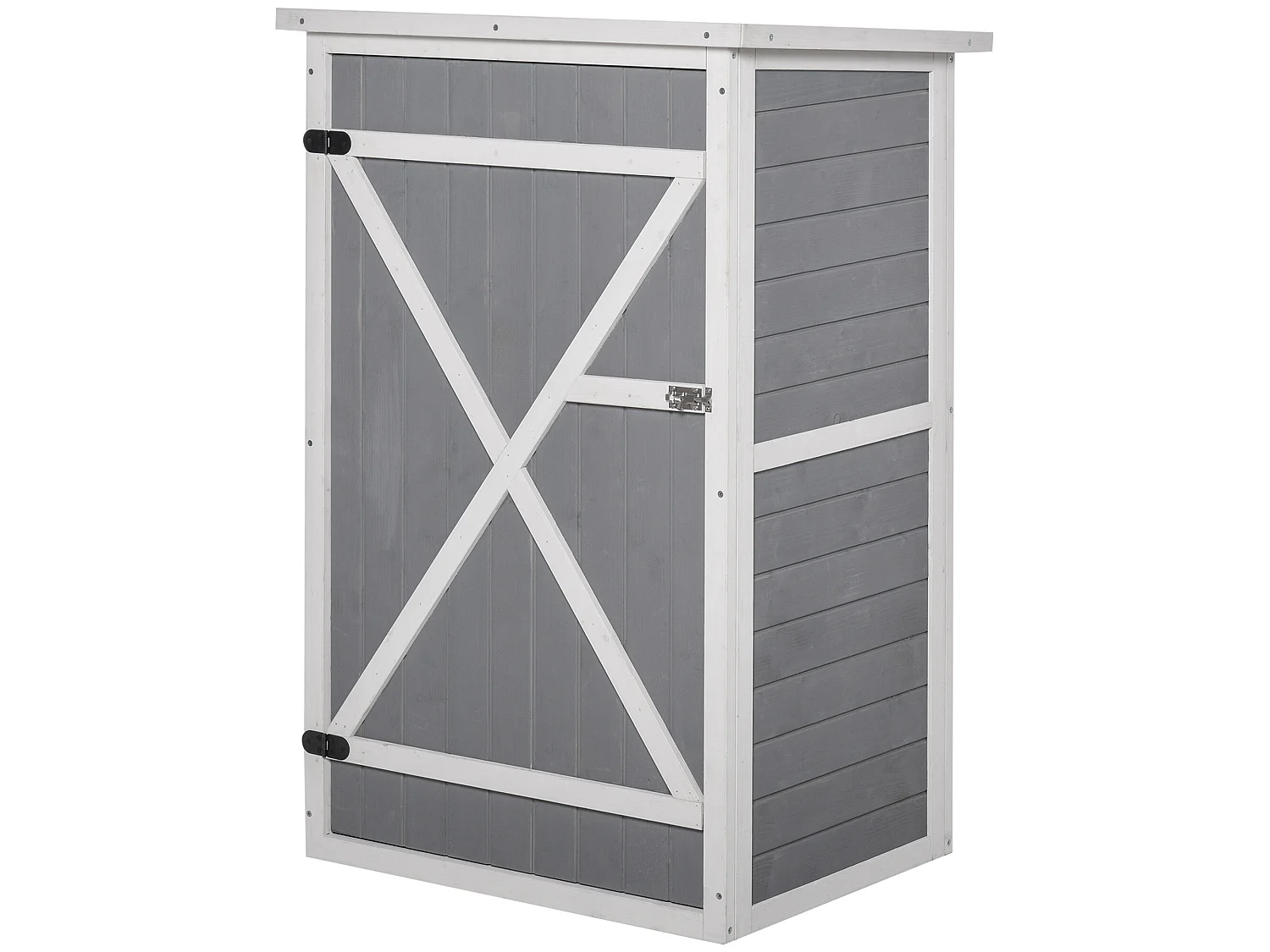 Caseta para jardín gris 76x56x115 cm Outsunny