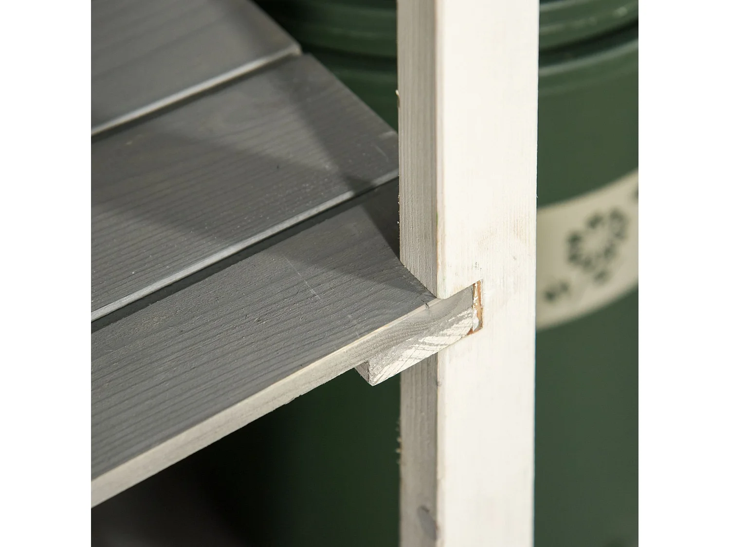 Caseta para jardín gris 76x56x115 cm Outsunny