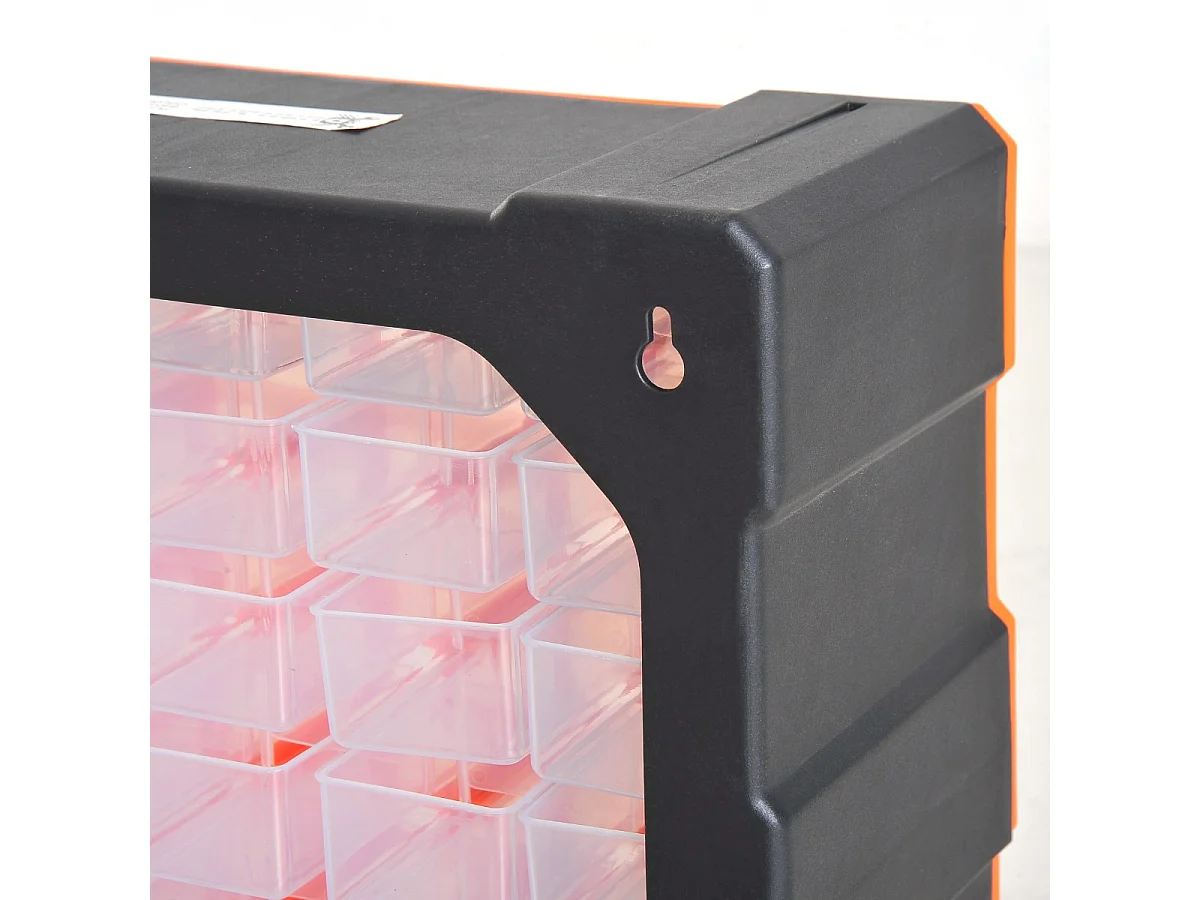 Armario organizador de herramientas naranja 38x16x47,5cm DURHAND