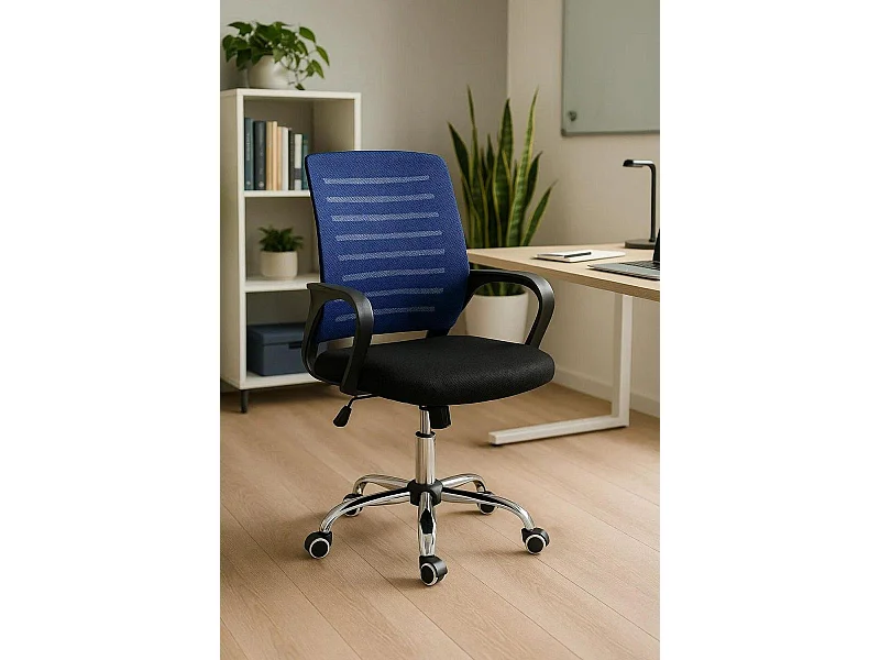 Silla de Oficina Visi en Azul - Máxima Ergonomía - Ideal para Escritorio y Gaming