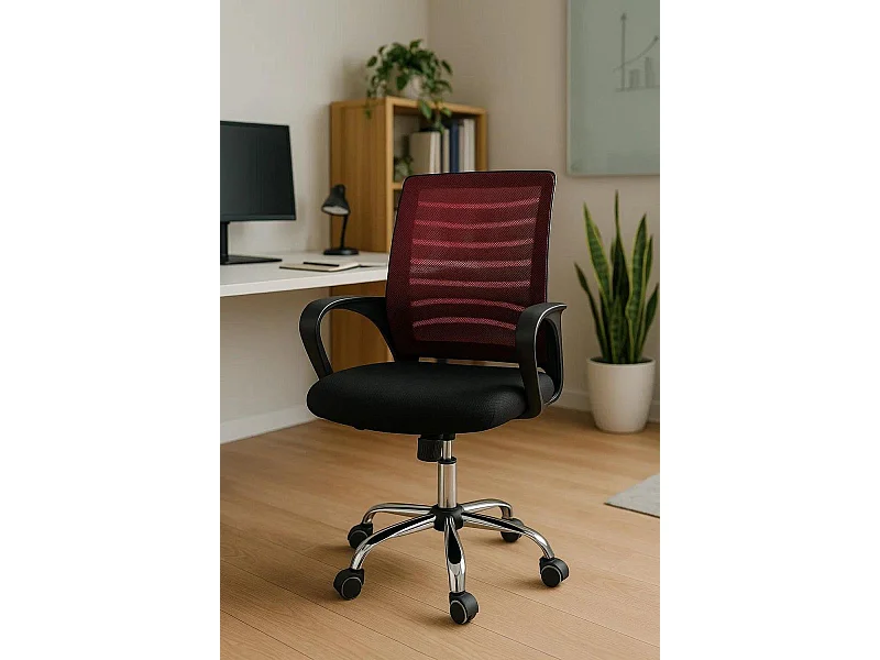Silla de Oficina Visi en Rojo - Máxima Ergonomía - Ideal para Escritorio y Gaming