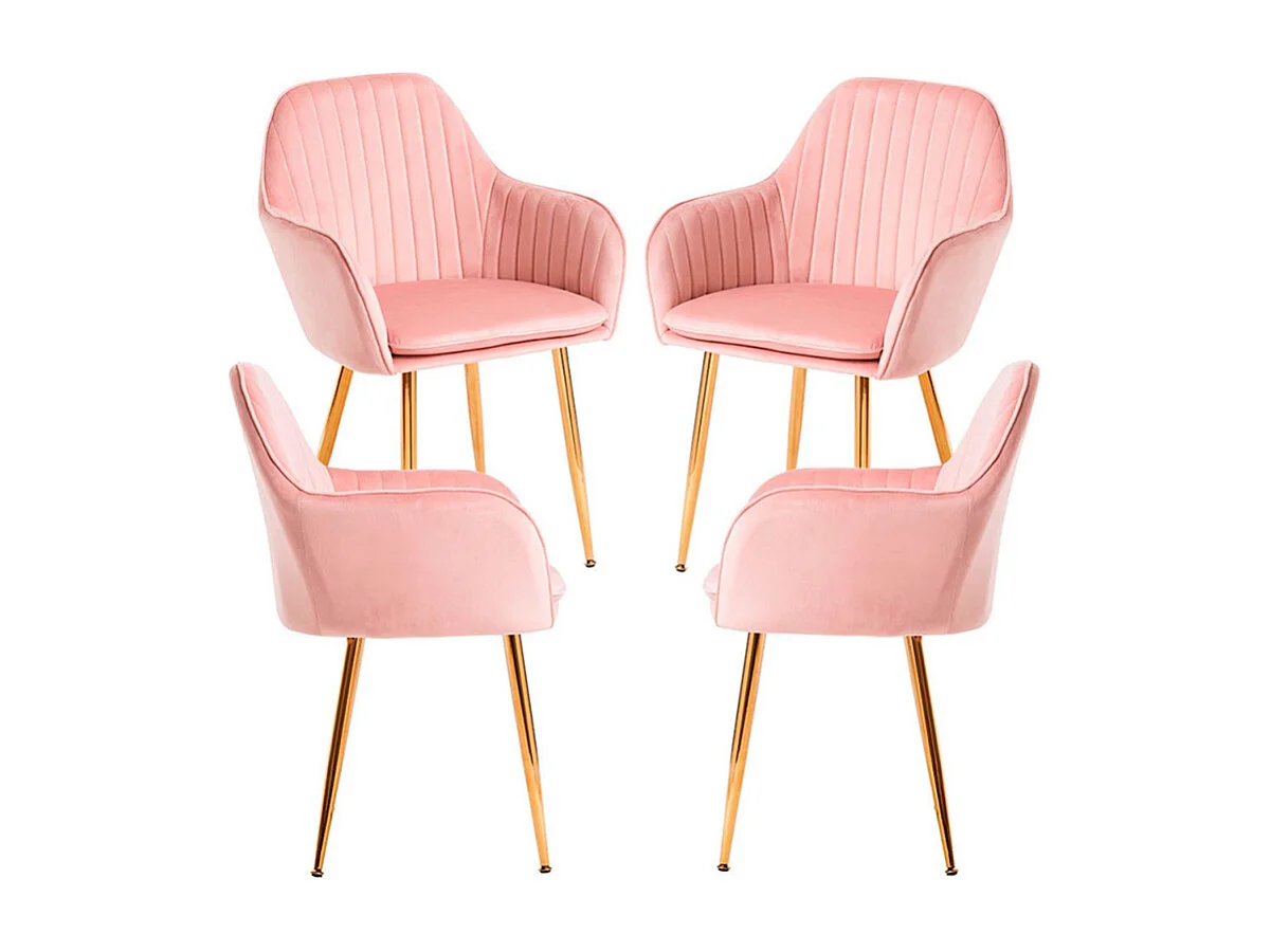 Packs Sillas Comedor - Pack 4 Sillas Chic Golden - Rosa