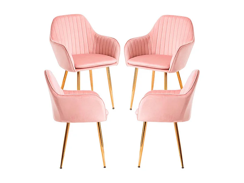 Packs Sillas Comedor - Pack 4 Sillas Chic Golden - Rosa