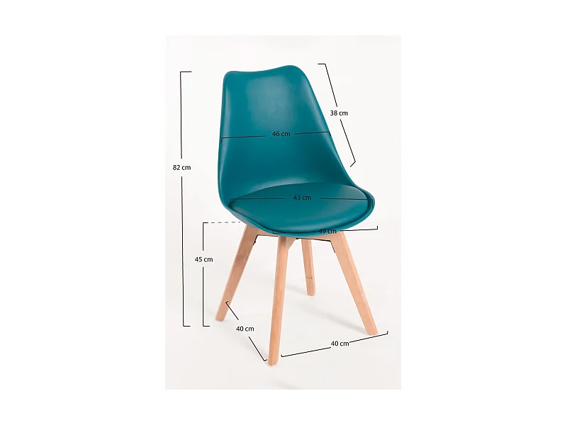 Packs Sillas Comedor - Pack 6 Sillas Synk Basic - Verde azulado