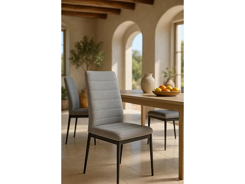 Packs Sillas Comedor - Pack 4 Sillas Lauter Tela - Gris