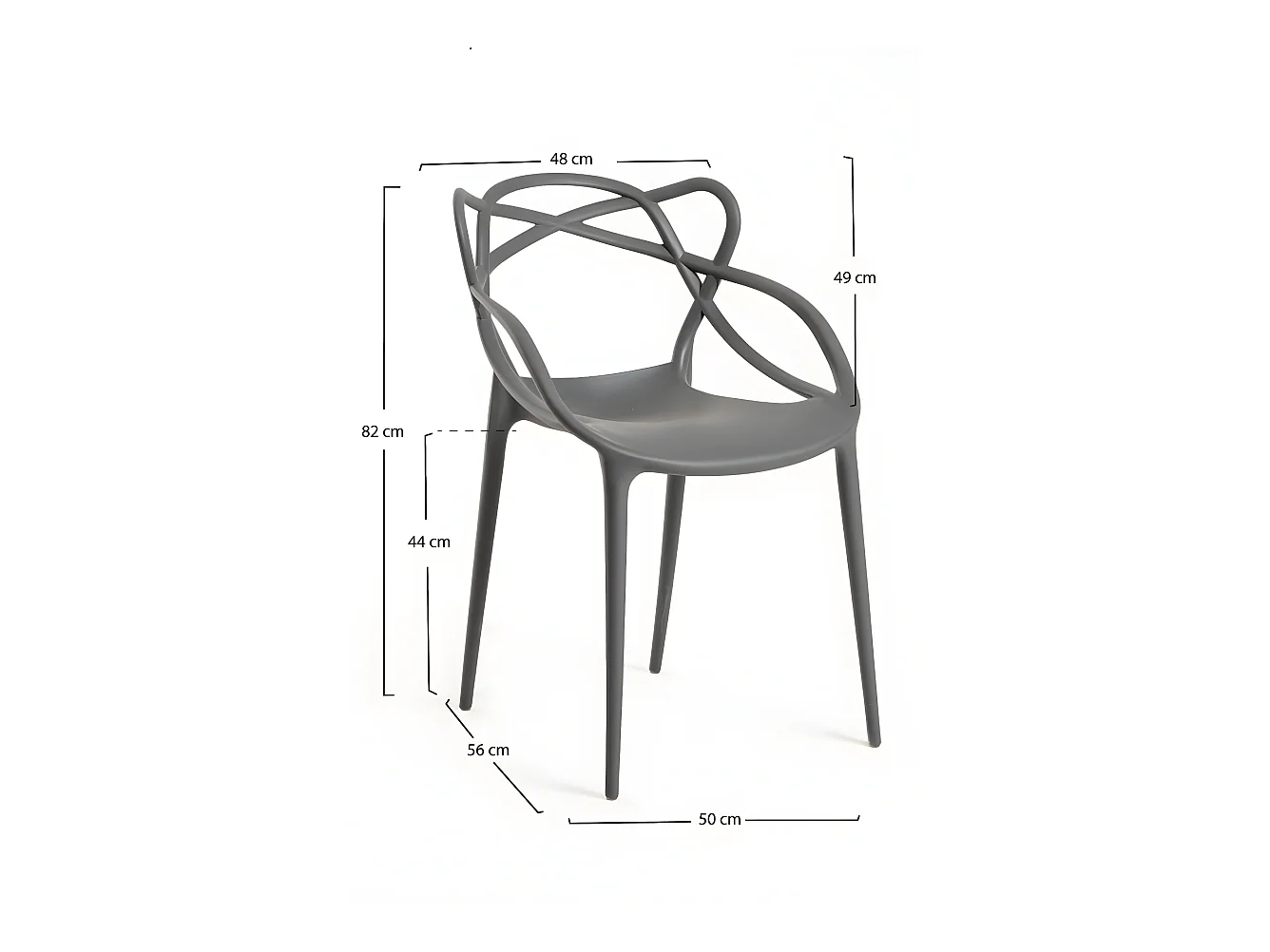Sillas Comedor - Silla Lowa - Gris oscuro