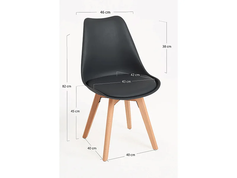 Packs Sillas Comedor - Pack 2 Sillas Synk Basic - Negro