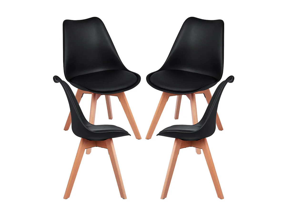 Packs Sillas Comedor - Pack 4 Sillas Synk Basic - Negro