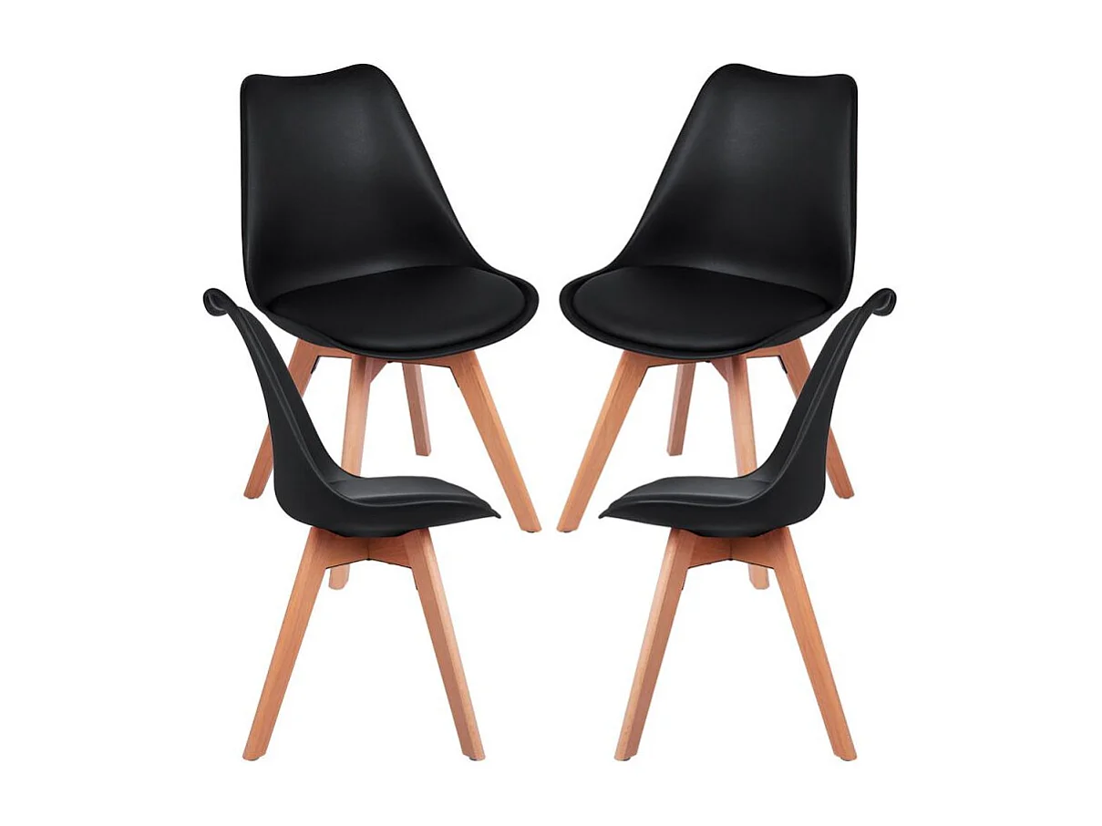 Packs Sillas Comedor - Pack 4 Sillas Synk Basic - Negro
