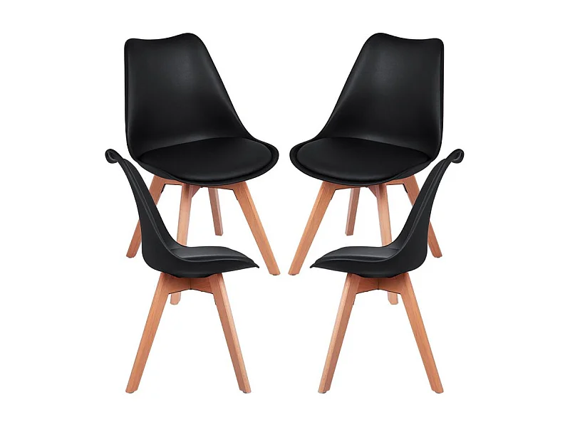 Packs Sillas Comedor - Pack 4 Sillas Synk Basic - Negro