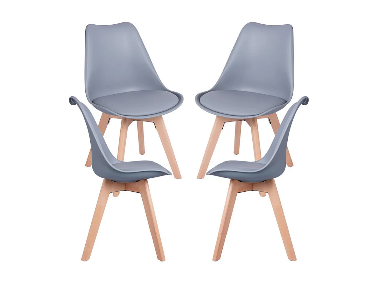 Packs Sillas Comedor - Pack 4 Sillas Synk Basic - Gris claro