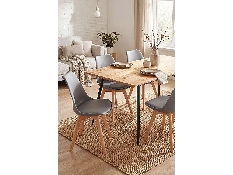 Packs Sillas Comedor - Pack 4 Sillas Synk Basic - Gris claro