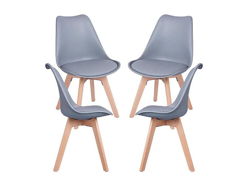 Packs Sillas Comedor - Pack 4 Sillas Synk Basic - Gris claro