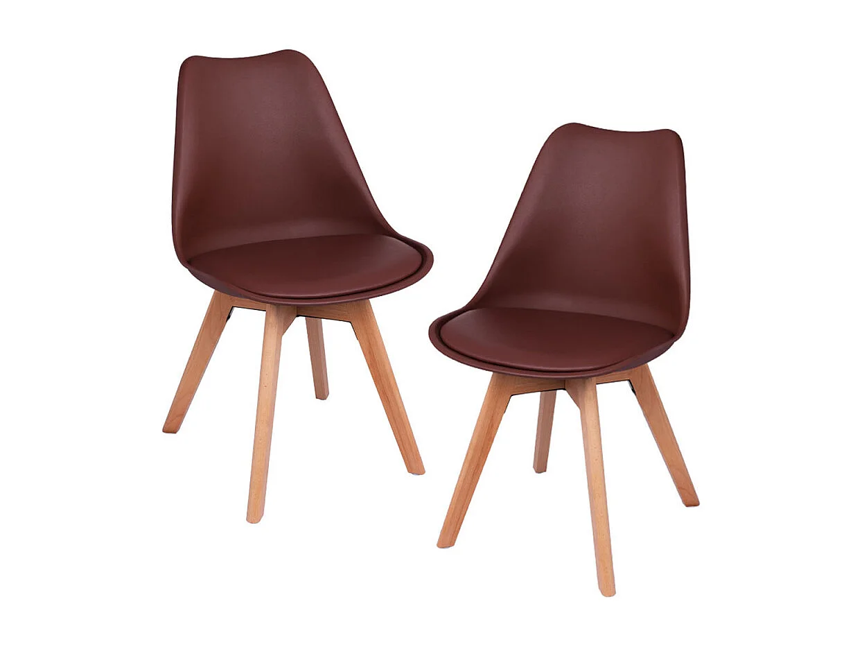 Packs Sillas Comedor - Pack 2 Sillas Synk Basic - Marrón