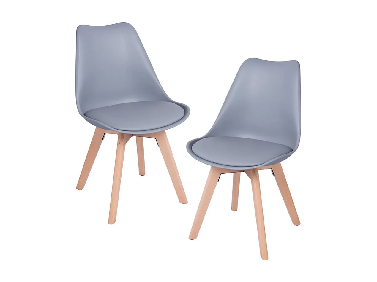 Packs Sillas Comedor - Pack 2 Sillas Synk Basic - Gris claro