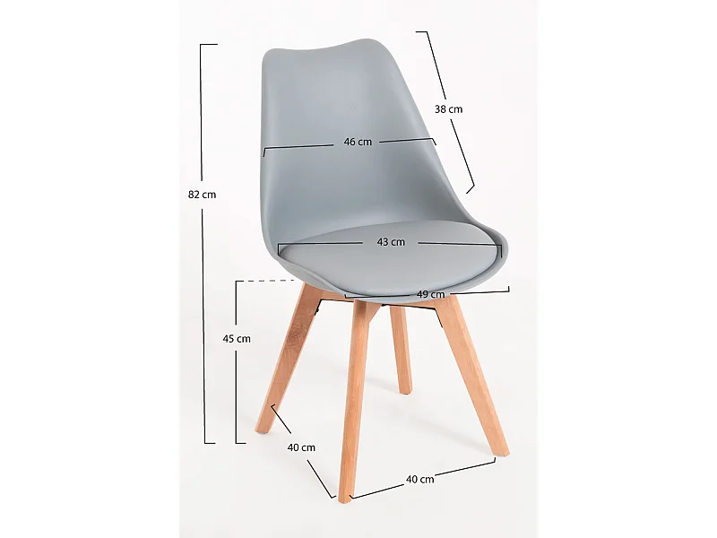 Packs Sillas Comedor - Pack 2 Sillas Synk Basic - Gris claro