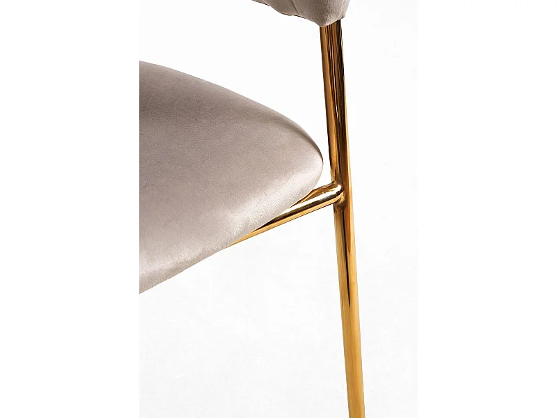 Sillas Comedor - Silla Moniel Golden Terciopelo - Gris oscuro