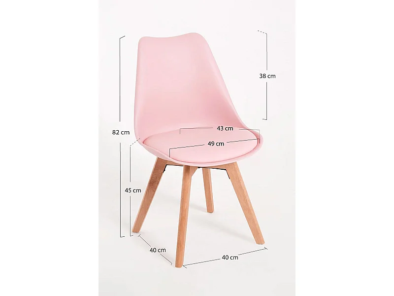 Packs Sillas Comedor - Pack 6 Sillas Synk Basic - Rosa