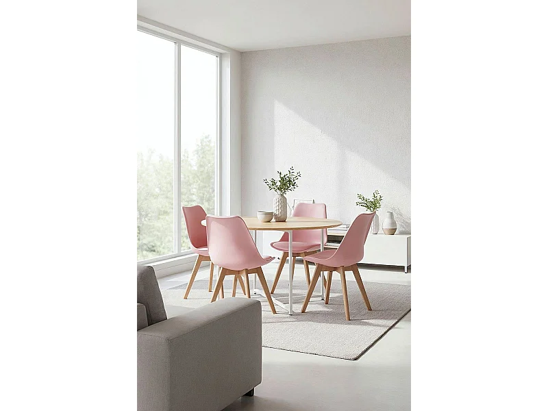Packs Sillas Comedor - Pack 4 Sillas Synk Basic - Rosa
